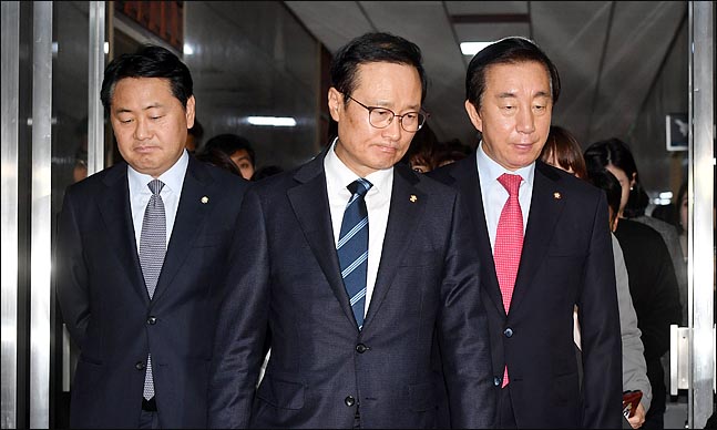 왼쪽부터 김관영 바른미래당, 홍영표 더불어민주당, 김성태 자유한국당 원내대표(자료사진)ⓒ데일리안