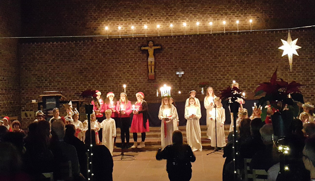 스웨덴 최대 가톨릭 성당인 스톡홀름 주교좌 대성당의 루시아 (사진 = 이석원)
