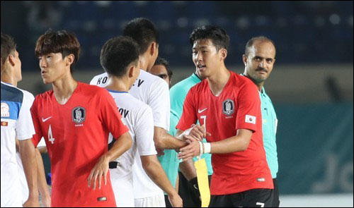 한국은 U-23대표팀이 나섰던 지난해 아시안게임서 손흥민의 골로 키르기스스탄에 승리한 바 있다. ⓒ 연합뉴스