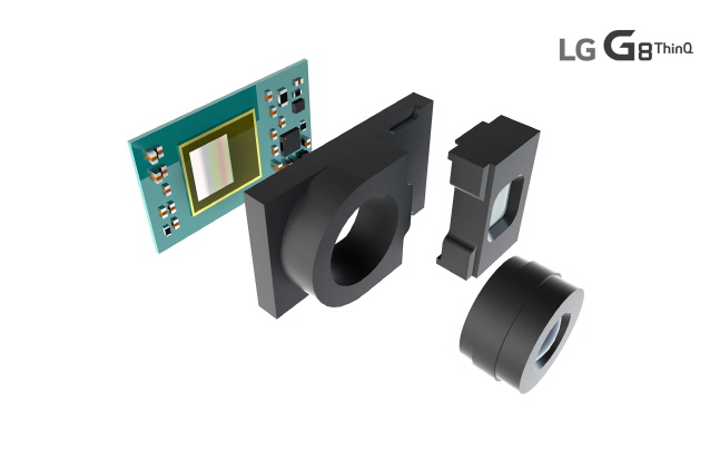 LG전자가 LG G8 씽큐에 탑재하는 비행시간거리측정(ToF) 센서의 구조를 나타내는 개념도.ⓒLG전자