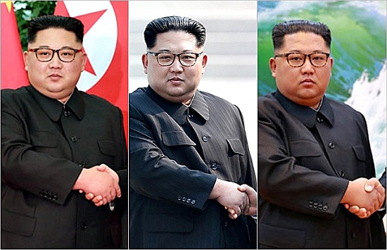 지난해 김정은 북한 국무위원장이 (왼쪽부터)시진핑 중국 국가주석, 문재인 대통령, 라브로프 러시아 외무상과 만나 악수하는 모습 ⓒ조선중앙통신