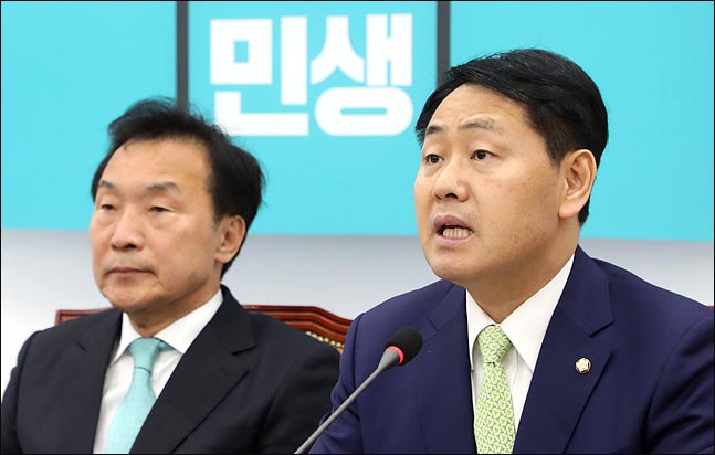 손학규 바른미래당 대표(왼) 김관영 바른미래당 원내대표(우)ⓒ데일리안 박항구 기자 