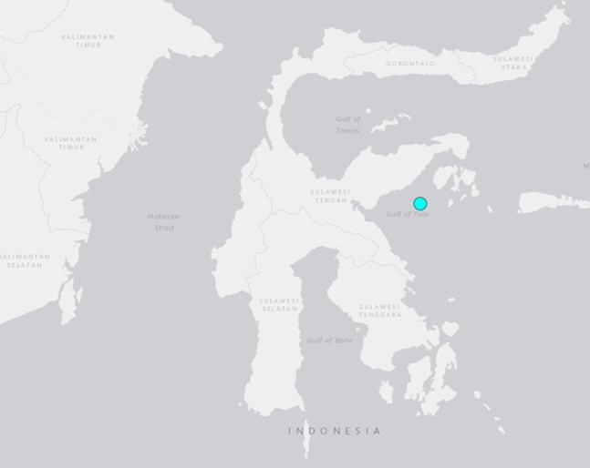 인도네시아 술라웨시섬 남부 지진 발생 지역.ⓒ연합뉴스