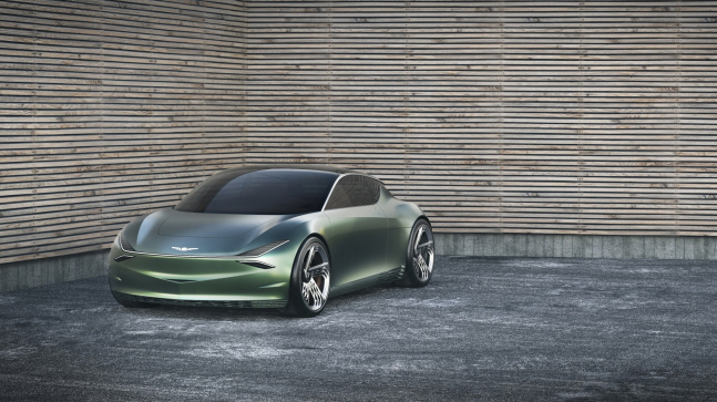제네시스 브랜드가 세계 최초로 공개한 전기차 기반 콘셉트카 ‘민트 콘셉트(Mint Concept)’의 외관 및 실내 이미지ⓒ제네시스