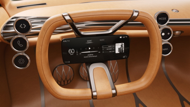 제네시스 브랜드가 세계 최초로 공개한 전기차 기반 콘셉트카 ‘민트 콘셉트(Mint Concept)’의 외관 및 실내 이미지ⓒ제네시스