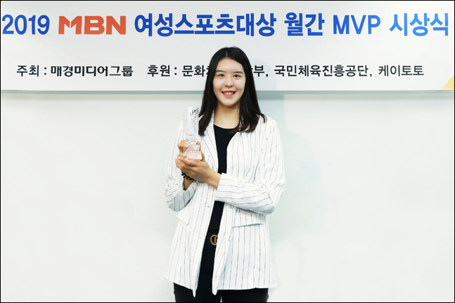 박지수 3월 MVP. ⓒ MBN