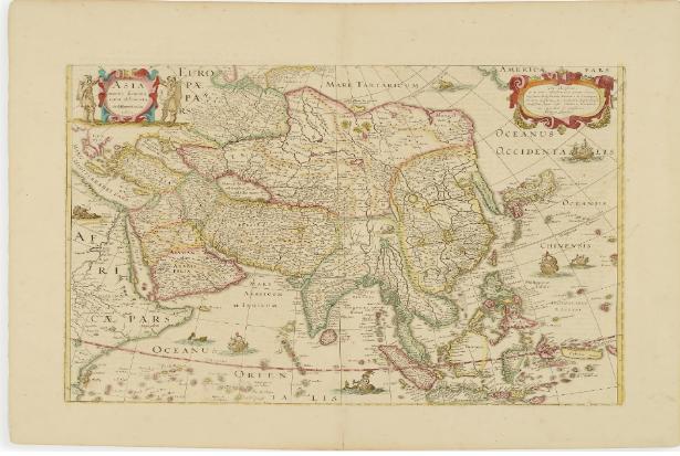‘혼디우스와 얀손의 아시아 지도’(1631년) 원본 이미지 ⓒ해수부