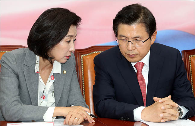 황교안 자유한국당 대표와 나경원 원내대표(자료사진) ⓒ데일리안 박항구 기자