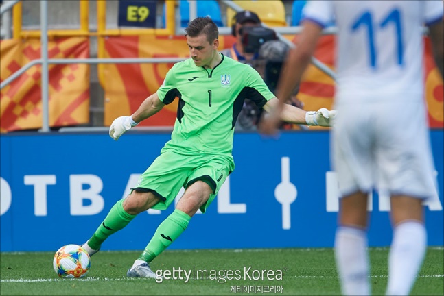 한국과 U-20 결승에서 만날 우크라이나 골키퍼 루닌. ⓒ 게티이미지 