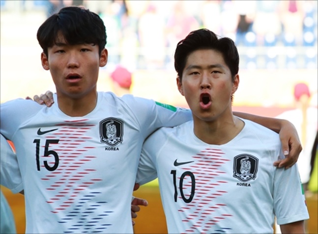 사상 첫 U-20 월드컵 결승 무대에 오르며 국위선양에 나서고 있는 20세 이하 대표팀. ⓒ 연합뉴스