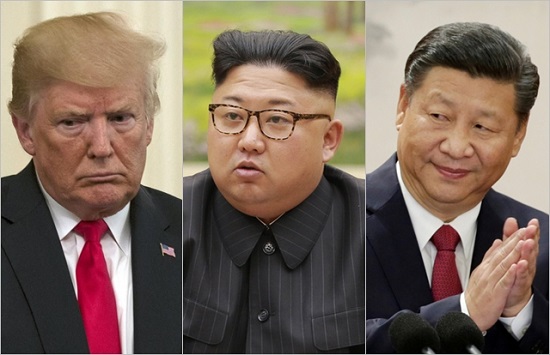 (왼쪽부터) 도널드 트럼프 미국 대통령, 김정은 북한 국무위원장, 시진핑 중국 국가주석 ⓒCNN, 신화통신 