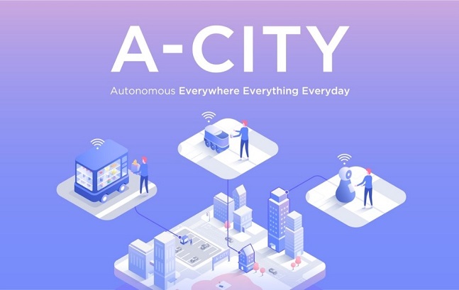 네이버랩스의 기술이 반영된 미래 도시상 ‘A-CITY’의 모습.ⓒ네이버랩스
