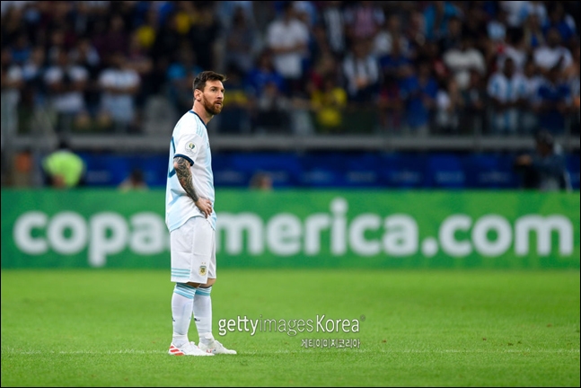 브라질전 앞둔 아르헨티나 메시. ⓒ 게티이미지 