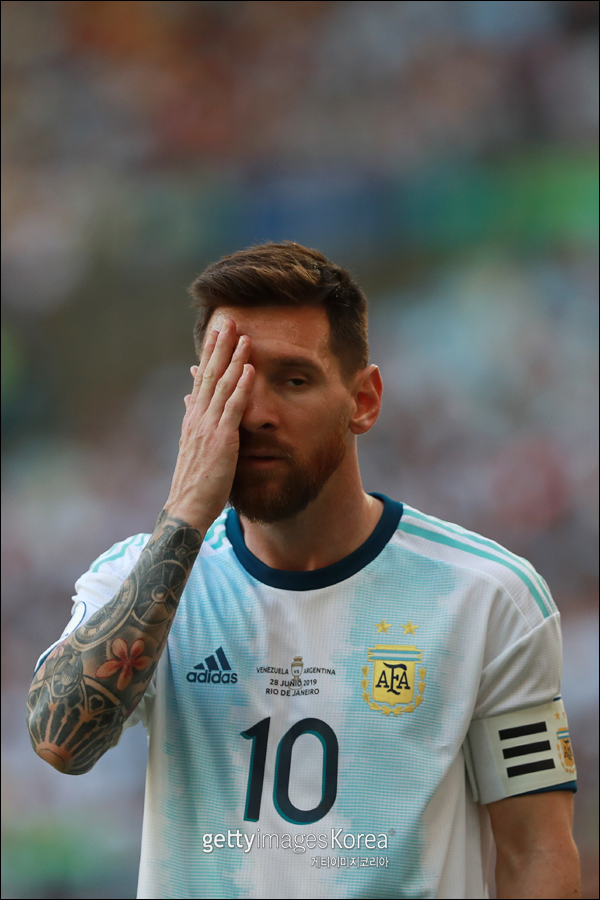 [브라질 아르헨티나] 코파 아메리카 4강 탈락으로 메시는 더 많은 스트레스를 받게 됐다. ⓒ 게티이미지 
