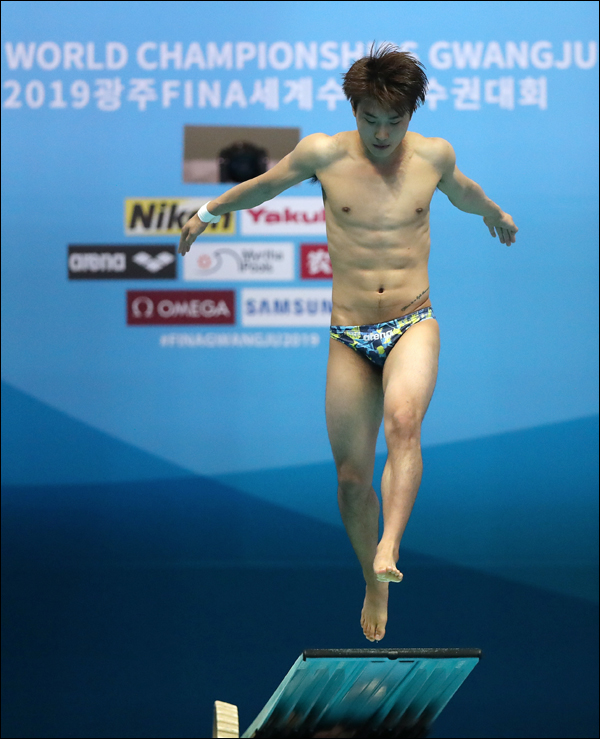 우하람이 2020년 도쿄올림픽 본선 진출권을 손에 넣었다. ⓒ 2019광주세계수영조직위 ⓒ광주세계수영선수권조직위원회 