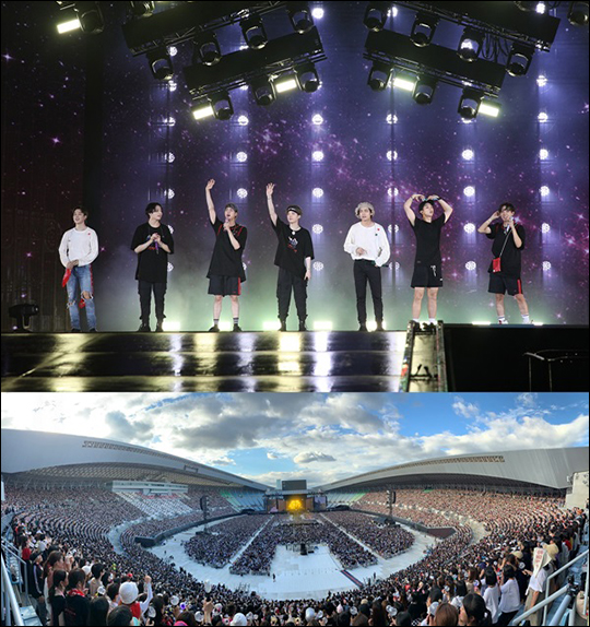 방탄소년단은 일본에서 4회 공연에 21만 명의 관객을 동원할 만큼, 폭발적인 인기를 과시한 바 있다. ⓒ 빅히트엔터테인먼트
