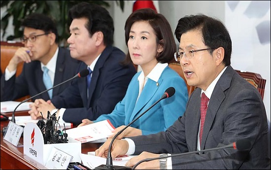 황교안 자유한국당 대표가 국회에서 열린 북핵외교안보특위 회의에서 모두발언을 하고 있다(자료사진). ⓒ데일리안 박항구 기자