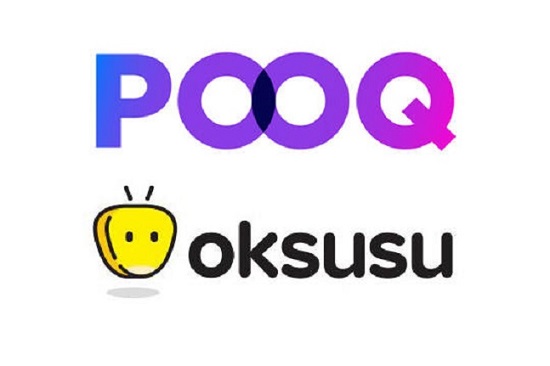 지상파 3사 OTT 푹(POOQ·위쪽)과 SK텔레콤 옥수수(oksusu) 로고.ⓒ각 사 제공
