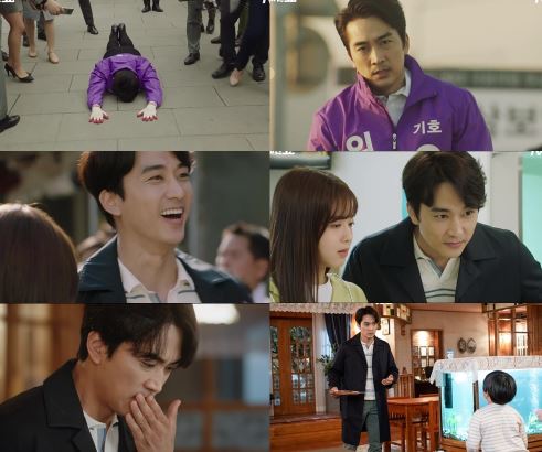 tvN ‘위대한 쇼’ 송승헌이 물오른 코믹 하드캐리로 안방극장에 빅웃음을 선사했다. 조각 같은 외모를 버리고 선보인 코믹 열연이 시청자들을 단숨에 빠져들게 했다.ⓒ tvN