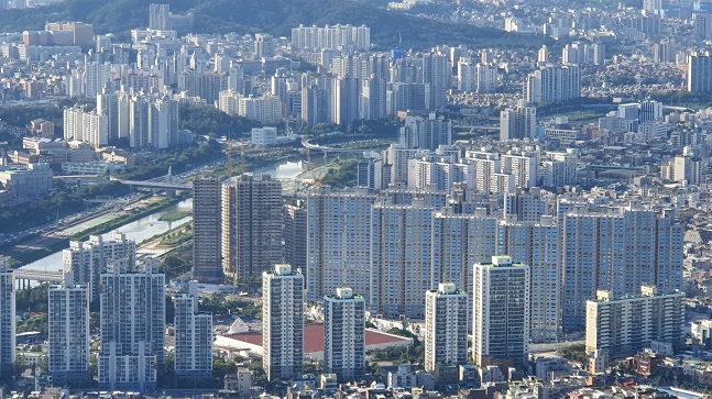 서울의 한 아파트 밀집지역 모습. ⓒ이정윤 기자