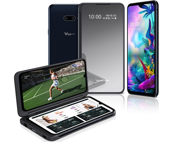 LG전자 하반기 전략 스마트폰 'LG V50S 씽큐'와 듀얼스크린.ⓒLG전자
