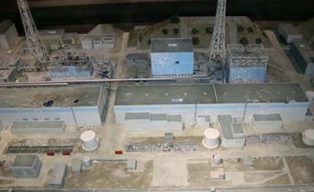 일본 후쿠시마현 환경창조센터에 전시된 후쿠시마 제1 원전사고 현장 재현 모형. ⓒ연합뉴스