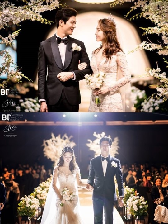 그룹 티아라 출신 한아름의 결혼식 사진이 공개됐다.ⓒ해피메리드컴퍼니