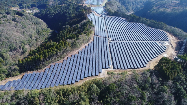 도화엔지니어링이 2019년 6월 준공한 일본 가고시마현 료마 태양광 발전소 전경.ⓒ한국중견기업연합회