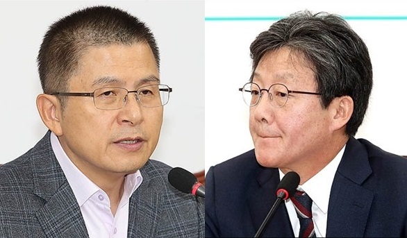 황교안 자유한국당 대표와 유승민 바른미래당 의원ⓒ데일리안 박항구 기자 