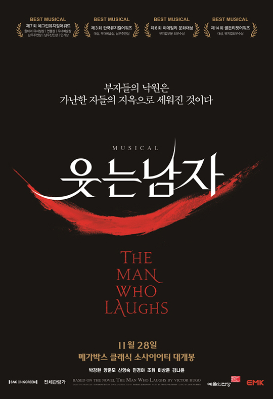뮤지컬 '웃는남자' 포스터. ⓒ EMK뮤지컬컴퍼니