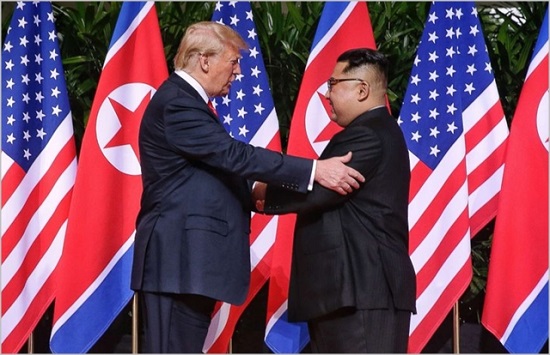도널드 트럼프 미국 대통령과 김정은 북한 국무위원장 ⓒ조선중앙통신