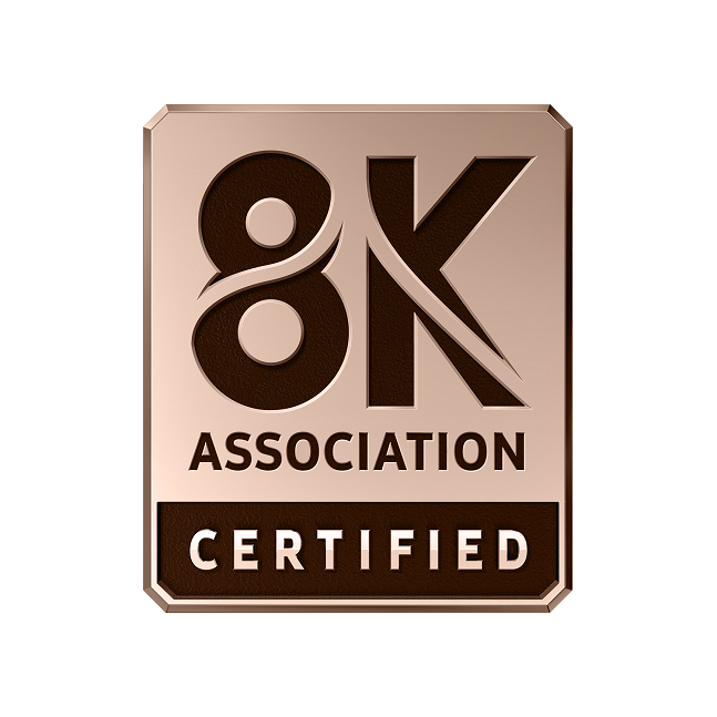 8K 협회가 인증한 제품에 부여하는 8K 인증 로고 이미지.Ⓒ삼성전자