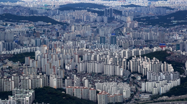 서울 도심의 한 아파트 밀집 지역 모습. ⓒ뉴시스