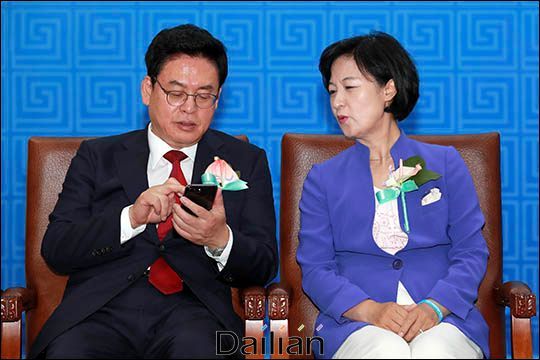 정우택 자유한국당 전 당대표권한대행(사진 왼쪽)과 추미애 법무장관(오른쪽). ⓒ데일리안