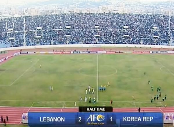 조광래 감독이 지휘한 한국 축구대표팀은 2011년 11월 15일 레바논 베이루트 원정서 졸전 끝에 1-2 패했다. AFC 중계화면 캡처