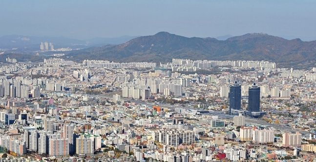 대전 시내 전경.(자료사진) ⓒ연합뉴스