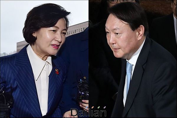 추미애 법무장관과 윤석열 검찰총장 ⓒ데일리안 홍금표 기자