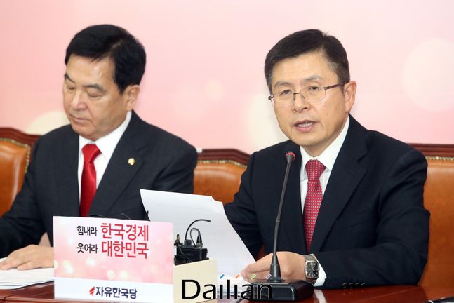 황교안 자유한국당 대표와 심재철 원내대표ⓒ데일리안 박항구 기자