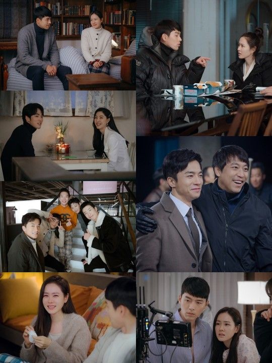 tvN 토일드라마 '사랑의 불시착'의 촬영 현장 분위기가 담긴 비하인드 컷이 공개됐다. ⓒtvN