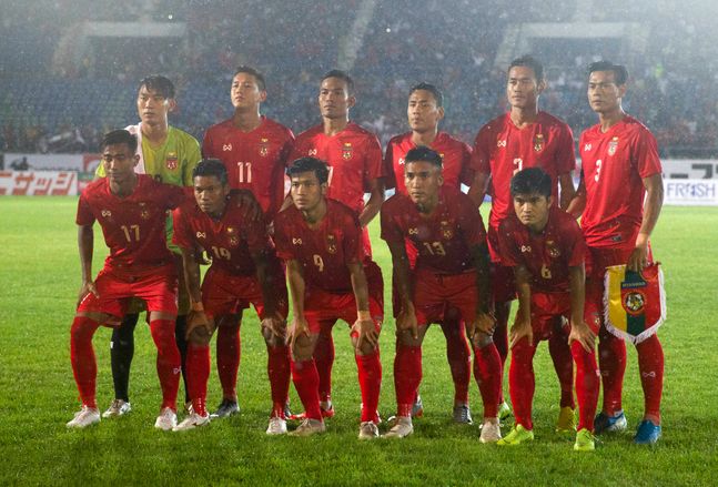 2022 카타르 월드컵 아시아지역 2차 예선에서 승부 조작을 펼쳤다는 의혹을 받고 있는 미얀마. ⓒ 뉴시스