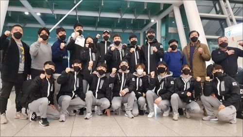 한국 복싱대표팀은 26일 0시 35분 인천국제공항을 통해 도쿄올림픽 요르단 암만으로 출국했다.ⓒ 연합뉴스