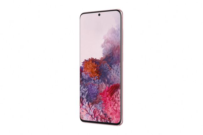 삼성전자 스마트폰 갤럭시S20의 LG유플러스 전용색상 ‘클라우드’ 핑크’ 모델.ⓒLG유플러스