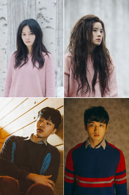 배우 이예은(왼쪽 위부터 시계방향), 권슬아, 박재석, 정휘가 연극 '렛미인'에 캐스팅됐다. ⓒ 신시컴퍼니