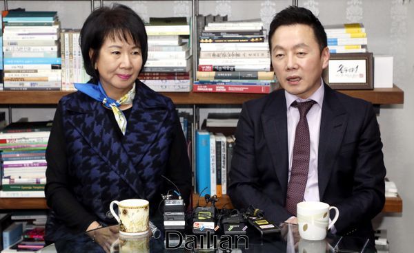 열린민주당을 창당한 손혜원 의원과 정봉주 전 의원 ⓒ데일리안 박항구 기자