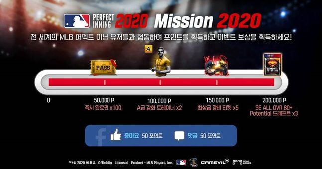 게임빌 신작 모바일 야구 게임 ‘MLB 퍼펙트 이닝 2020’ⓒ게임빌