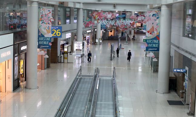 인천국제공항 1터미널 면세구역이 한산한 모습을 보이고 있다.ⓒ뉴시스