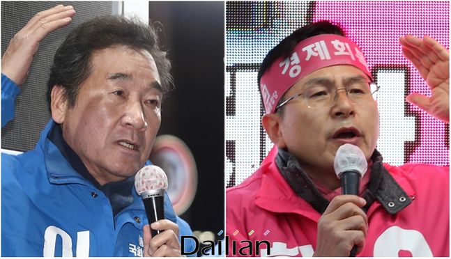 서울 종로에서 맞붙은 민주당 이낙연 후보와 미래통합당 황교안 후보 ⓒ데일리안 홍금표 기자