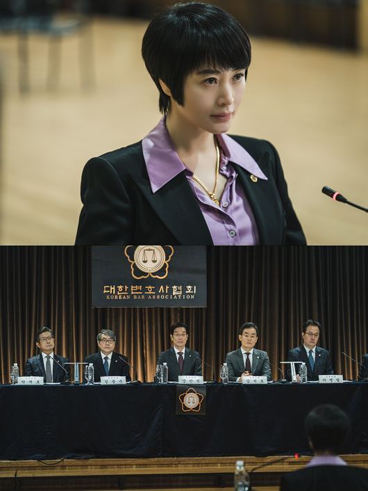 SBS 드라마 ‘하이에나’에서 변호사인 정금자를 연기한 김혜수. ⓒ SBS