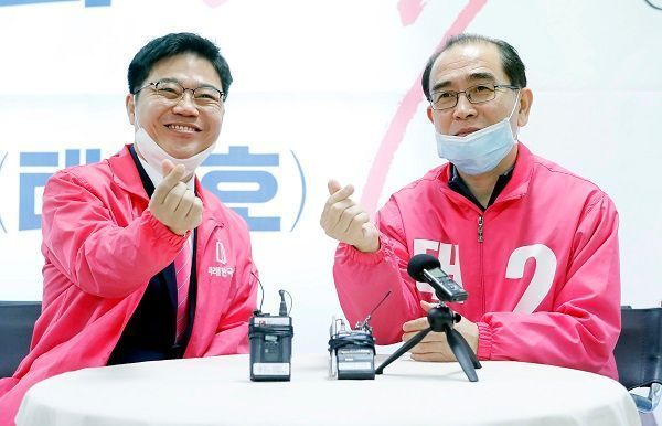 지성호 미래한국당 비례대표 당선인(왼쪽) ⓒ뉴시스