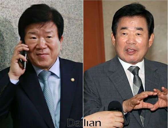 차기 국회의장 후보로 거론되는 더불어민주당 박병석 의원(왼쪽)과 김진표 의원(오른쪽).ⓒ데일리안
